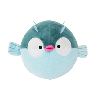 Balle rebondissante en peluche de requin amusante de 9 pouces pour enfants, jouet gonflable avec housse en peluche d'animaux marins