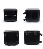 Petite valise à bijoux avec roulettes pivotantes et support extensible, coffre de présentation de colliers en cuir PU de haute qualité avec serrures
