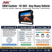 Écran tactile HD IPS 10,1 pouces, système de détection d'angle mort 6CH BSD, moniteur de voiture, enregistrement vidéo AHD DVR pour camion, bus, remorque, camping-car
