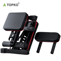 Banc d'entraînement multifonctionnel pliable avec cadre en acier allié, longueur 122 cm, pour entraînement complet du corps