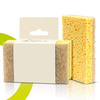 Éponge de nettoyage biodégradable réutilisable super absorbante en cellulose de pulpe de bois et fibres de coco naturelles, très bien cotée