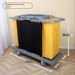<strong>Portable</strong> Multi-Functional Cleaning <strong>Cart</strong> Durable Plastic Simple Style Service <strong>Cart</strong> For Property Mall &amp; Hotel Cleaning Chartering - Product Image 2
