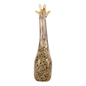Scultura di giraffa in vetro, statuetta artistica di animale per esporre su scaffale o tavolino, decorazione moderna per la casa - Product Image 4
