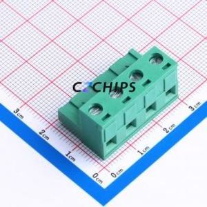 KH-ZBK300R-4P-7.62G Plug-in Terminal Block Through hole Component (THT),P=7.62mm Connector 7.62mm Green 4P 1 - Product Image 1