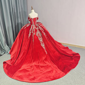 Jancember 6755 Robes De Soirée Traditionnelles À Motif De Dentelle Rouge Vestidos De Noite De Luxo - Product Image 4