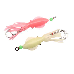 Señuelo blando <span class=keywords><strong>de</strong></span> TPE con doble anzuelo, imitación <span class=keywords><strong>de</strong></span> tentáculos <span class=keywords><strong>de</strong></span> pulpo luminosos para pesca <span class=keywords><strong>en</strong></span> aguas profundas, <span class=keywords><strong>de</strong></span> acero inoxidable - Product Image 3