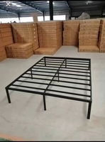 Fonction de stockage Cadre de lit en métal à assemblage facile Support de matelas Base de lit pour hôtel