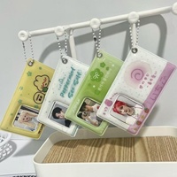 Tempat Kartu Foto PVC Kpop Demon Love 3 in PVC, Pelindung Kartu Kredit Big Head Stick, Gantungan Kunci Dekorasi