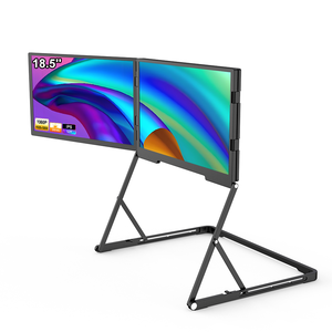 จอภาพแบบพกพา Full HD ขนาด 18.5 นิ้ว แบบสามจอ พร้อมพอร์ต Type-C สำหรับต่อขยายหน้าจอแล็ปท็อป ใช้สายเดียวสำหรับจอภาพ 3 จอ - Product Image 1