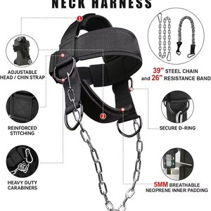 Equipo de entrenamiento para cabeza y cuello: una herramienta de pesas para la cabeza para entrenamientos en casa, una gorra avanzada para fortalecer el cuello y una - Product Image 3