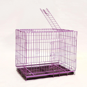 <span class=keywords><strong>Cage</strong></span> pour chien de grande taille, en fil de fer, pliable, avec plateau et boîte en plastique, vente en gros d'usine, taille personnalisable - Product Image 1