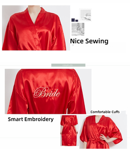 ODM OEM Winter Hotel Use Unisex <strong>Robe</strong> Quick Dry Thermal Plus Size Satin Bathrobe Silky Pajama Gown Bride Bridesmaid Front Knee - Product Image 6