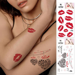 Ingrosso nuovi disegni di san valentino impermeabili adesivi temporanei del tatuaggio <span class=keywords><strong>amore</strong></span> disegni cuore tatuaggio di arti del corpo - Product Image 1