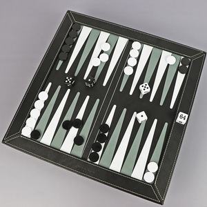 Logo personalizzato Popolare 2 In 1 Scacchi Gioco Da Tavolo Set Premium Cuoio DELL'UNITÀ di elaborazione di Dama Backgammon - Product Image 3