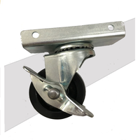 Prix d'usine Roulettes de réfrigérateur Roues 65mm Roulette en nylon avec frein pour roue de congélateur