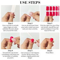 Autocollants pour ongles en gel noir anti-UV, personnalisés, de luxe, sur le thème de l'anime, vente en gros, bandes de vernis gel pour la décoration de manucure DIY