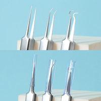Pince à épiler incurvée en acier inoxydable, extracteur de comédons, outil en boucle, pince à cellulite, élimine en toute sécurité les pores obstrués, sans cicatrices
