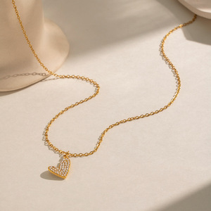 Juego <span class=keywords><strong>de</strong></span> Joyas <span class=keywords><strong>de</strong></span> Circonita Cúbica en Forma <span class=keywords><strong>de</strong></span> Corazón para Mujer, Acero Inoxidable 304, Chapado en Oro <span class=keywords><strong>de</strong></span> 18K, Collar, Pendientes y Anillo, Estilo Premium para Uso Diario, Regalo - Product Image 5