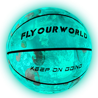 Logo personnalisé Ballon de basket-ball lumineux et réfléchissant nouveauté taille 7 qui brille dans le noir ballon de basket-ball lumineux