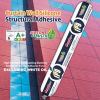 Colle structurelle en silicone pour mur-rideau, étanchéité flexible sans fissures, adaptée aux grandes déplacements et aux vibrations des bâtiments
