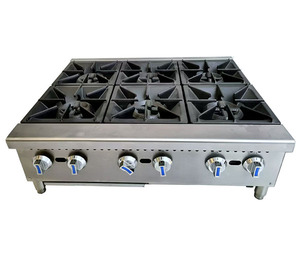 Nouvelle cuisinière à gaz de table 6 brûleurs en acier inoxydable Gaz GPL GN pour <span class=keywords><strong>restaurant</strong></span> et équipement de cuisine d'hôtel - Product Image 1