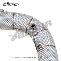 Tuyaux d'échappement en acier inoxydable pour BMW M5 M6 F10 F12 F13 F06 2012-2016 S63 4.4TT Downpipe à flux libre