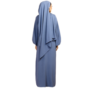 SIPO Eid – robe Abaya pour femmes musulmanes, couleur unie, dubaï, Kaftan rose, Abaya avec manches ballon, vêtements islamiques, Jilbab, 2022 - Product Image 5