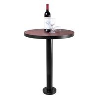 Socle de table de salle à manger rond en acier inoxydable 201 pour café-restaurant, 250x175mm, finition brossée