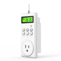 Termostato inalámbrico con pantalla LCD para calentador infrarrojo, dispositivo de calefacción eléctrica, enchufe para UE, EE. UU. y Reino Unido