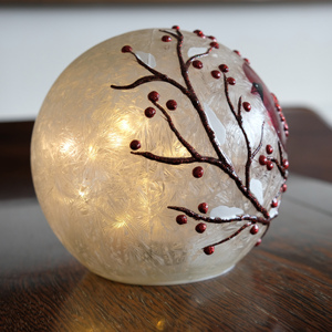 <span class=keywords><strong>Venta</strong></span> caliente 5.91 PULGADAS Esfera de vidrio de pájaro pintada a mano sin luces de cobre para la decoración del hogar - Product Image 4