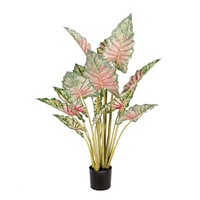 Planta Tropical Artificial con Hojas Verdes Realistas, Decoración de Interior para el Hogar, Diseño de Alta Simulación