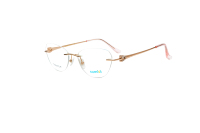 Gafas Ópticas de Titanio Unisex de Alta Gama Superovo, Diseño Ovalado Gris sin Montura con Incrustaciones de Diamantes, para Miopía y Uso Diario