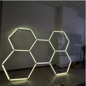 Systèmes commerciaux Hexagon RGB <span class=keywords><strong>Led</strong></span> Light pour atelier Nid d'abeille <span class=keywords><strong>Led</strong></span> Lights pour <span class=keywords><strong>Garage</strong></span> Work Light pour voiture Detailing Shop - Product Image 6
