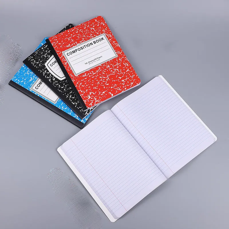 A4 Notizbuch A5 Benutzer definierte Größe Schulheft Zusammensetzung Schwarz-Weiß-Übungs komposition Notizbuch