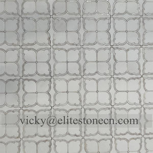 大理石混合シェルウォータージェットモザイクタイル サソスホワイト マザーオブパール 10mm モダンインテリア壁グラフィックデザイン - Product Image 6