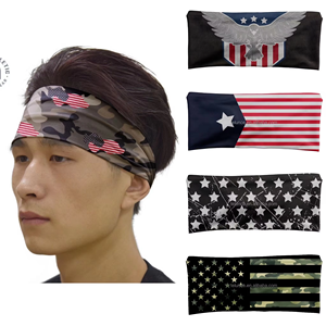 Fq Tùy Chỉnh Quốc Gia Cờ Headband Cờ Quốc Gia Headpieces Thể Thao Phòng Tập Thể Dục Yoga Sweatband Mỹ Ngày Độc Lập Headbands - Product Image 2