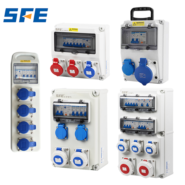 SFE CEE Customizable 16A 32A Outdoor Outdoor Waterproof Portable Industrial Socket Electrical Power Distribution Box