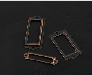Porta tarjetas de visita antiguo de hojalata, caja de regalo de hierro con asa, caja decorativa de hojalata - Product Image 6