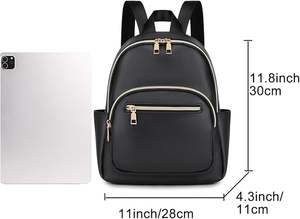 Sac à dos compact en nylon géométrique personnalisé en usine, sac à main en cuir PU antivol, étanche, tendance et mignon pour filles et étudiantes - Product Image 3