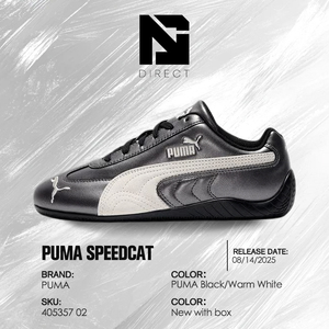Puma Wmns Speedcat 'Metallic Pack - Black White' Zapatillas deportivas para mujer Speedcat con cordones, punta redonda, tacón plano y transpirables - Product Image 6