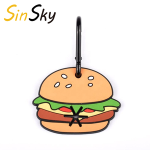 SinSky Porta Bolsas <span class=keywords><strong>para</strong></span> Excrementos de Perro Manos Libres con Forma de <span class=keywords><strong>Hamburguesa</strong></span> de Goma PVC Personalizado Pizza Papas Fritas Pan Hot Dog <span class=keywords><strong>Queso</strong></span> - Product Image 2