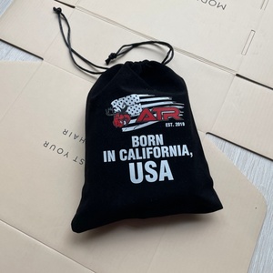 Bolsa de Franela con Logotipo de Marca de Lujo, Bolsa para Joyería, Bolsa para Accesorios de Extensiones de Cabello, Bolsa de Terciopelo Personalizada con Cordón - Product Image 3