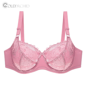 Sujetador <span class=keywords><strong>Sexy</strong></span> y Cómodo para Mujeres Gorditas, Blanco, con Relleno Fino, Talla Grande, Copas D y E - Product Image 4