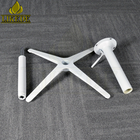 Base pivotante à hauteur de levage réglable en croix en aluminium blanc mat pour support de bureau d'ordinateur portable Table d'appoint
