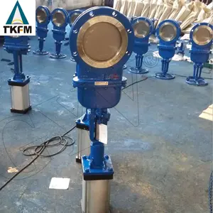 High Pressure 150lb 250mm Pneumatic Operated Motorize Actuator Slide Knife Gate Valve With Bonnet