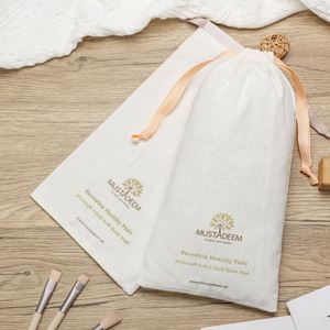 Custom Cotton Drawstring Pouch <b>Bag</b> Organic Cotton Gift Jewelry <b>Packaging</b> <b>Bag</b> Eco-Friendly Storage Gift <b>Bag</b> for Party Favor - Product Image 4