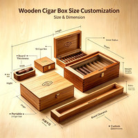 Emballage personnalisé pour cigares en bois écologique et durable, placage de cèdre, taille, forme, couleur, finition, logo, structure de humidor