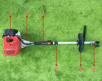 Balayeuse à gazon artificiel Brosse à gazon à main pour moteur à essence à deux temps