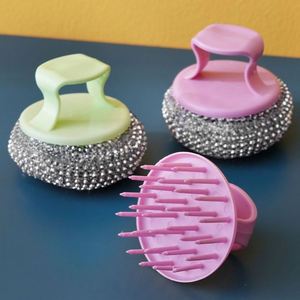 แปรงล้างจานด้ามยาว PP ยี่ห้อ Sunshine Kitchen Cleaner Tool พร้อมลวดสแตนเลส ดีไซน์สำหรับดูแลสัตว์เลี้ยง - Product Image 6
