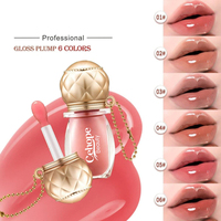 Gloss à lèvres hydratant effet miroir non collant, pigmenté, brillant et repulpant, style OEM Court-style Round Ball